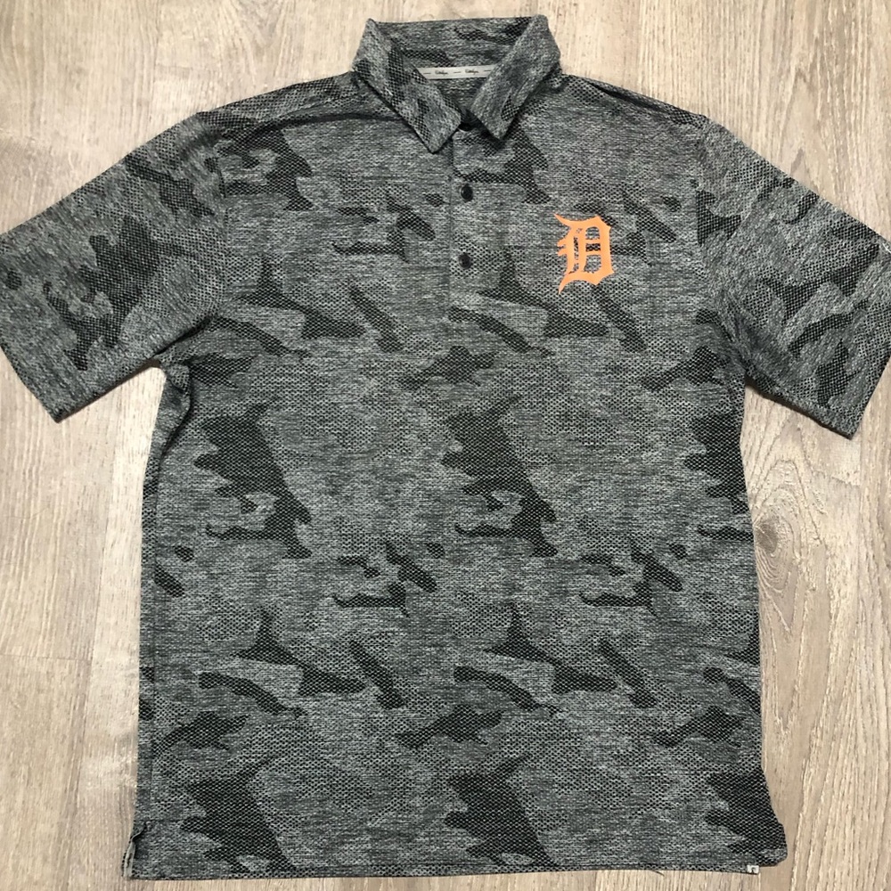 Detroit Tigers grey polo sport shirt
